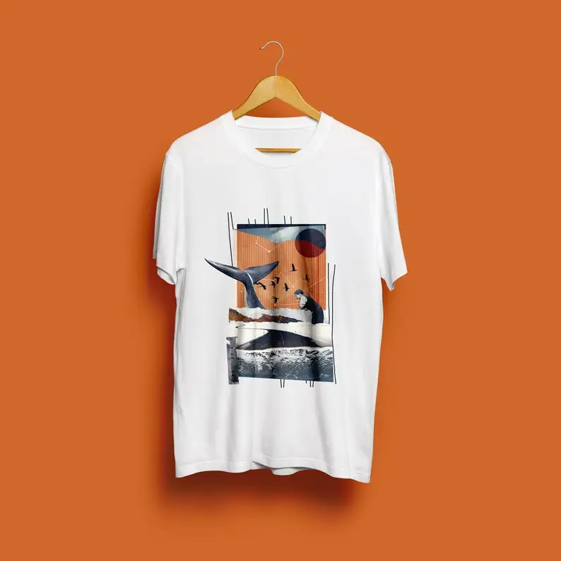 Graphic and artistic t-shirt made with vintage image, original exclusive design with my collages.