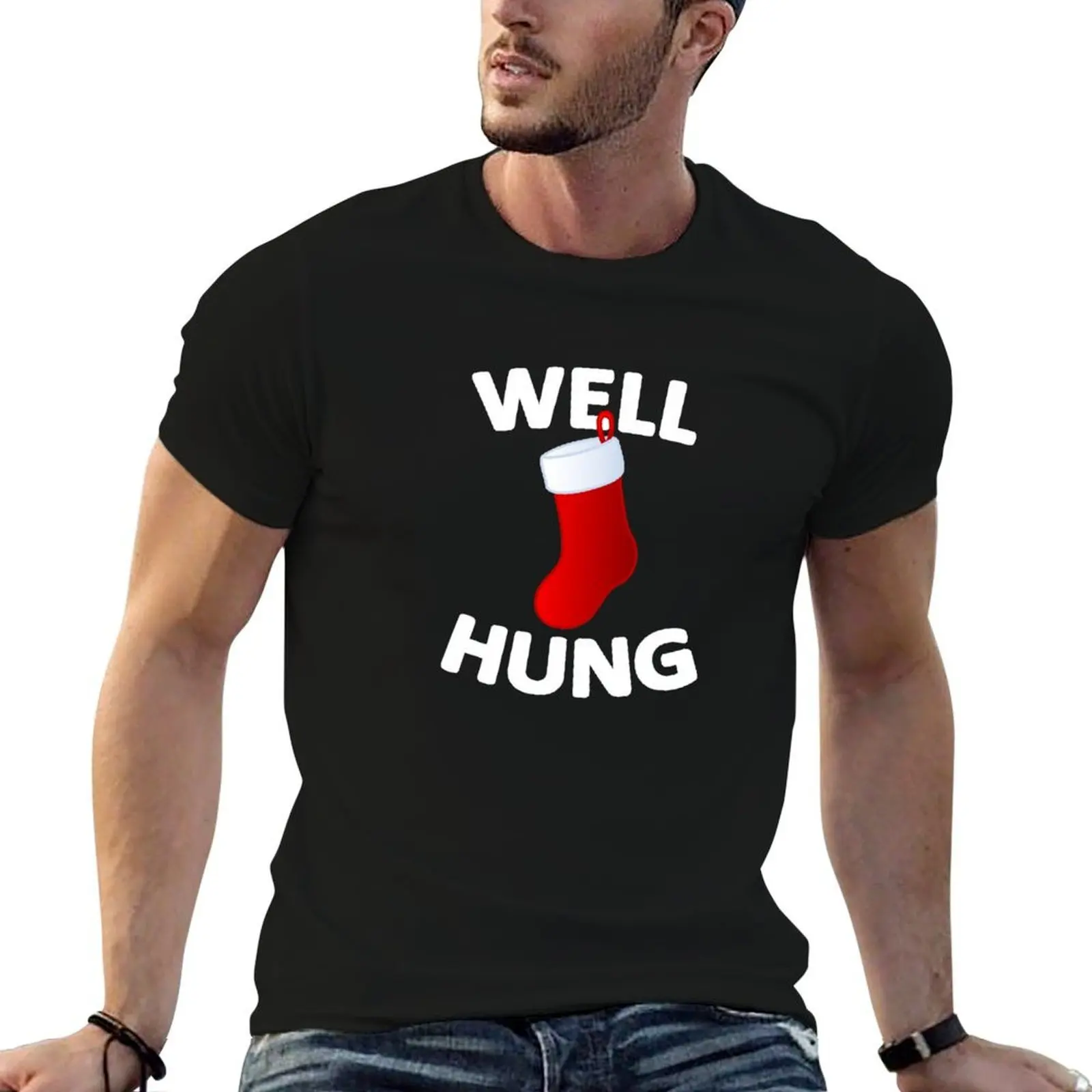 Well Hung T-Shirt funny t shirts man cotton t shirts man 100% t shirt man cotton T-shirt