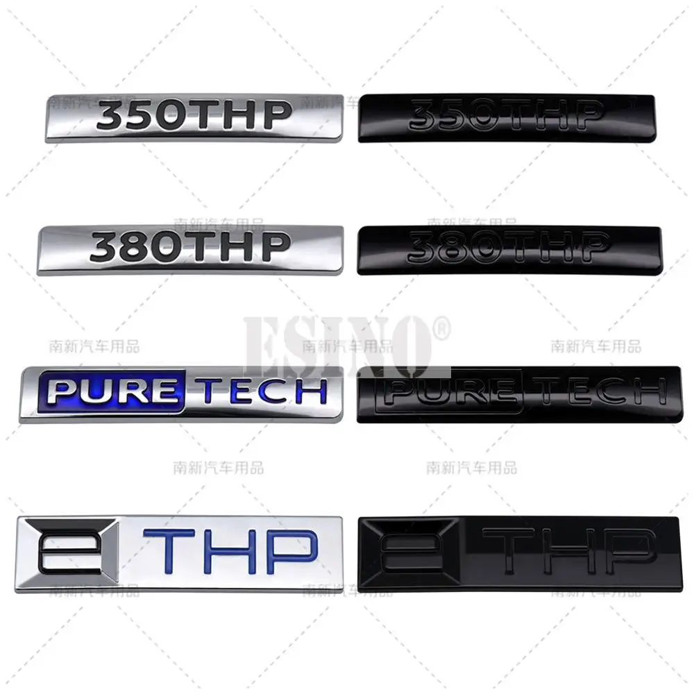 

Car Styling 350 THP 380 THP E-THP Pure Tech 3D ABS Adhesive Emblem Trunk Badge Fender Sticker Body Decal for Peugeot Car Models