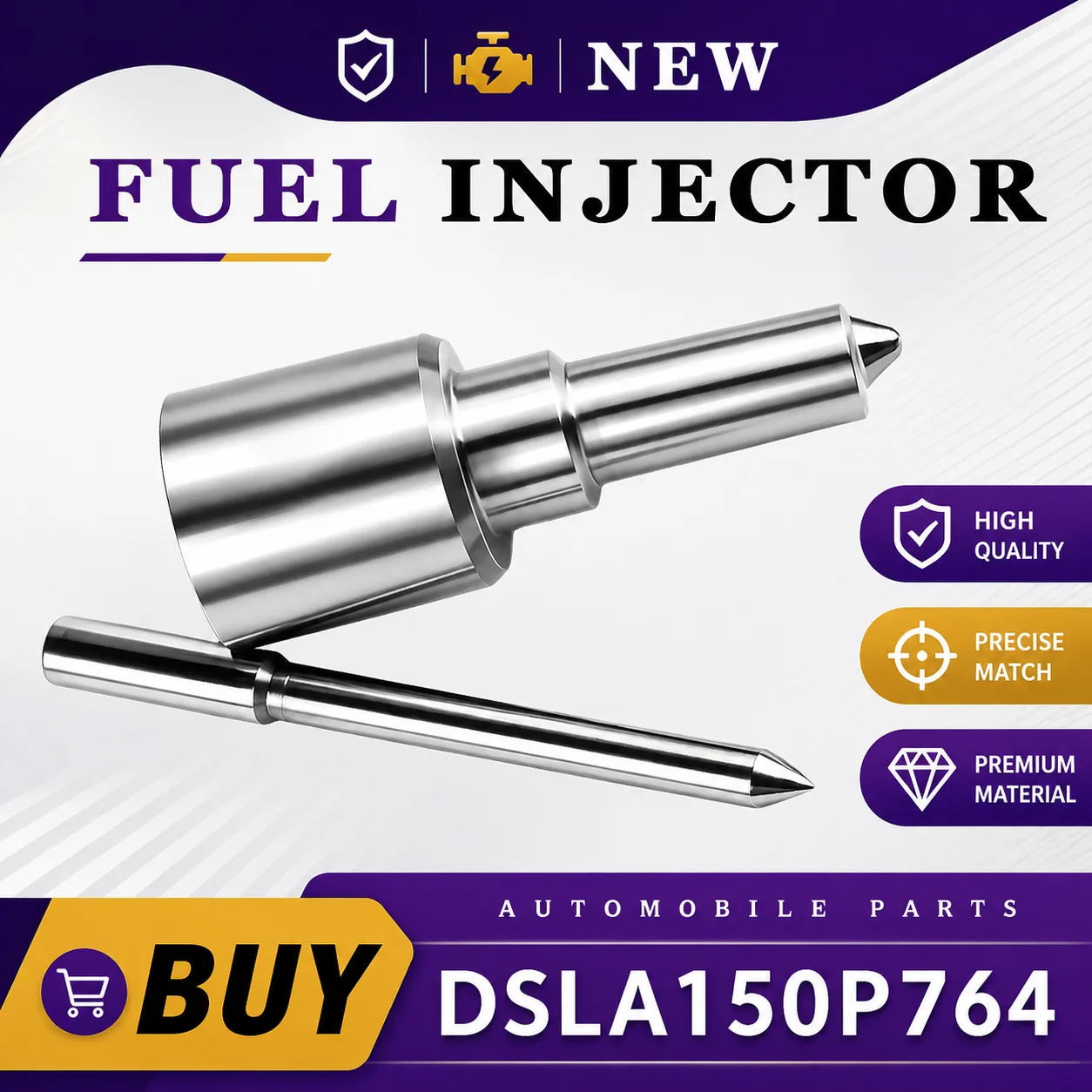 Fuel Spray Nozzle DSLA150P764 Flat Head White Needle DSLA150P520 DSLA150P502 Is Suitable For Fuel Common Rail Injector /XF1524