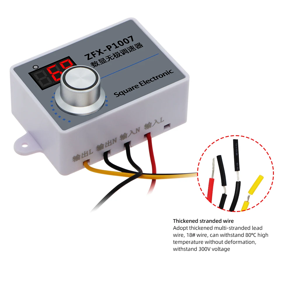 ZFX-P1007 Variabele Snelheid Controller Ac 220V Speed Regulator Eenfase Motorreductor Scr Dimmer Temperatuurregeling Schakelaar