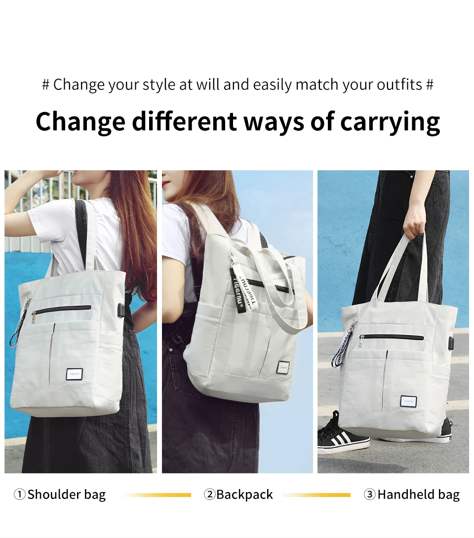 Tigernu Rucksäcke für Frauen 14 15,6 Zoll Laptop Rucksack weibliche Tasche Frauen Schultertaschen Mädchen Einkaufstasche Reiserucksäcke – Detail 6