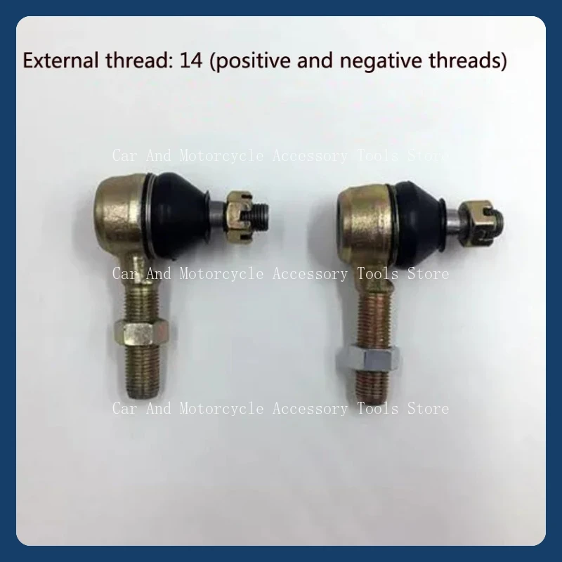 

2 шт. ручная резьба M12/M14, болт, наконечник рулевой тяги, шаровой шарнир, применяется к 150cc 250cc Quad Dirt Bike ATV Go Kart Dune Buggy