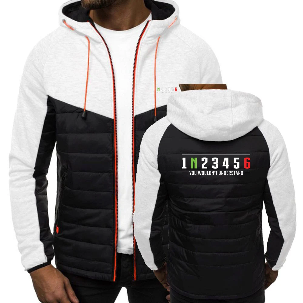 2024 New Biker 1n23456 Motorcycle Men Spring and Autumn Classics Seven Color Hooded Comfortable Cotton Padded Jacket Print Tops