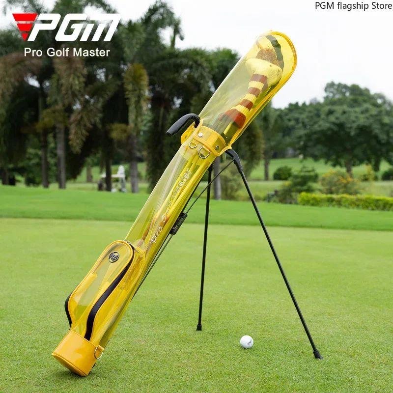 PGM Golf Bag Women's Colorful Stand Gun Bag Lightweight Portable Club Bag Transparent TPU Waterproof QIAB026