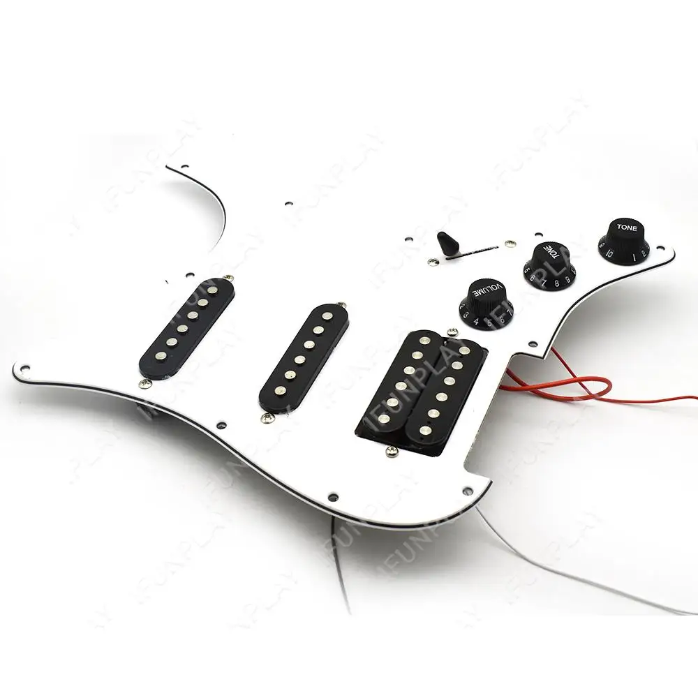 1 قطعة SSH الغيتار الكهربائي بيكجوارد لاقط الأسلاك محملة مسبقا Pickguard SSH الغيتار Pickguard خدش لاقط الجمعية #6