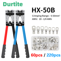 Crimping Pliers Tube Terminal Crimper Hex Crimp Tool Multitool Battery Cable Lug Cable Hand Tools HX-50B 6-50mm²  AWG 10-0