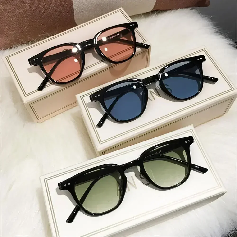 2024 New Fashion Square Sunglasses Women Men Brand Designer Ocean Color Sun Glasses Unisex Green Gradient Eyewear