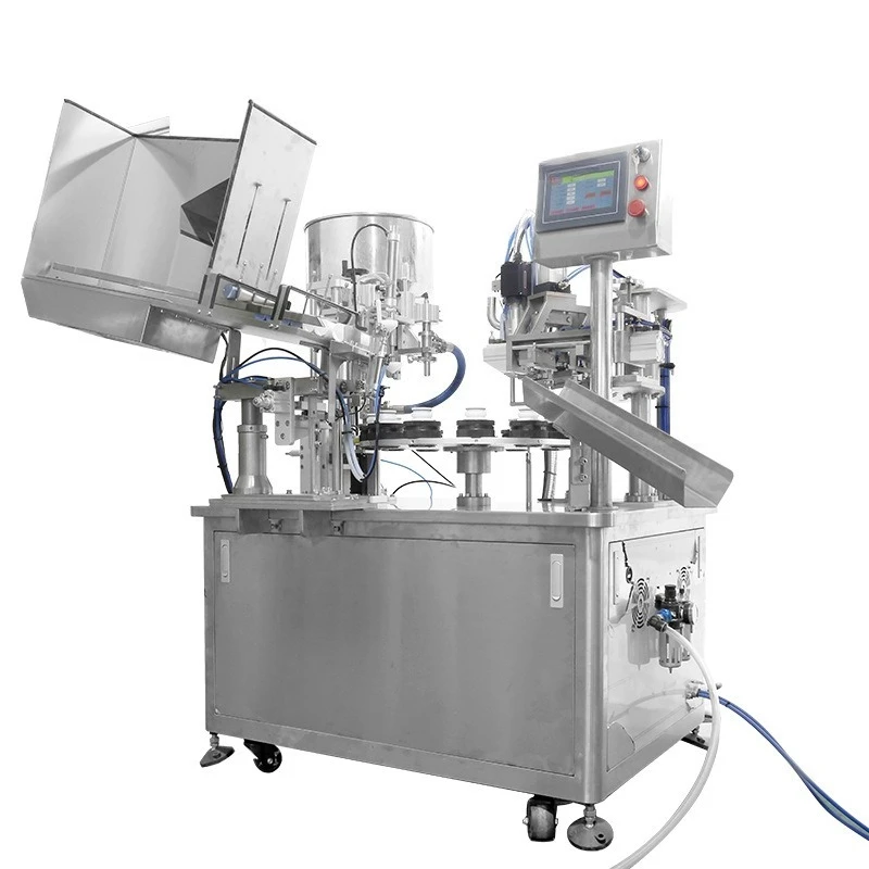Automatic plastic refining hose canning and sealing machine, paste hose filling and sealing all-in-one machine