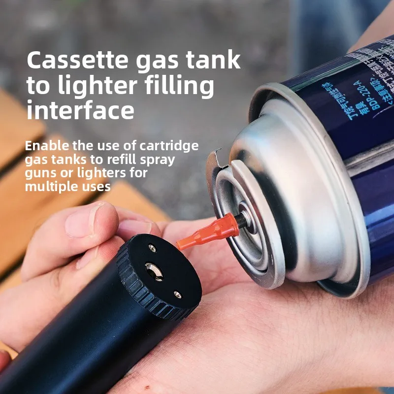 في الهواء الطلق كاسيت خزان الغاز نفخ فوهة يمكن تضخم ل أخف لحام بندقية بندقية رذاذ التخييم اكسسوارات خزان محول