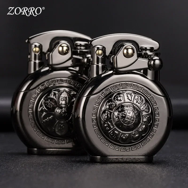 The New Zorro ARMOR Kerosene Lighter. The Turntable Rocker Arm Automatically Ignites. Gasoline Lighter