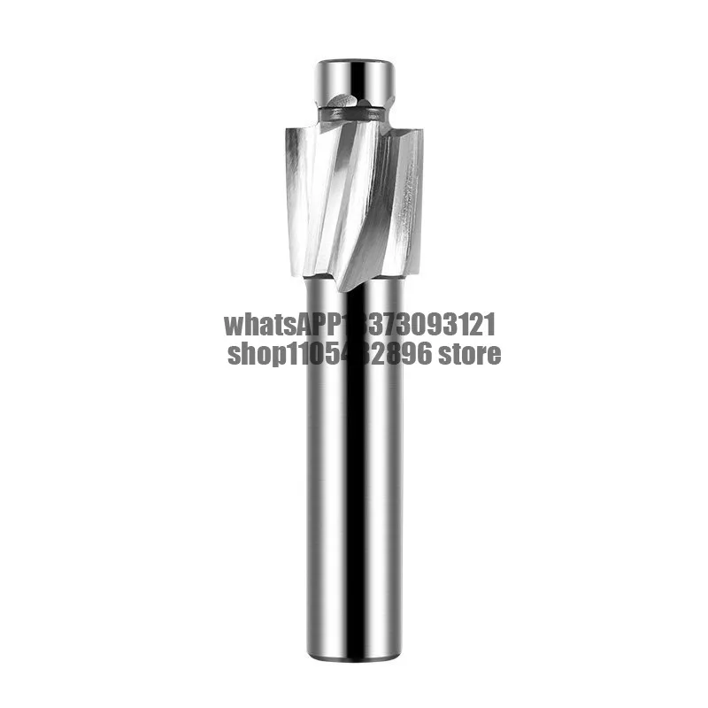 Full grinding straight shank countersink milling cutter, thimble countersink drilling flat bottom, screw puller countersink