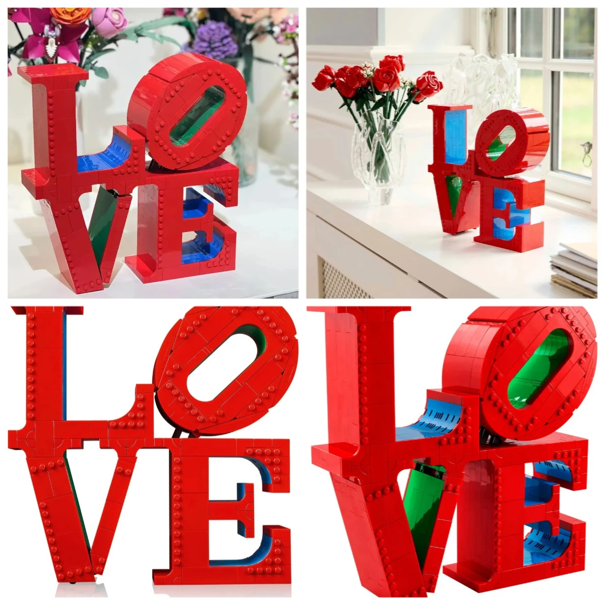 

Скульптура ЛЮБОВ, 791 шт., наборы строительных блоков художественной модели 31214, совместимые с частицами Lego, подходят для рождественских подарков