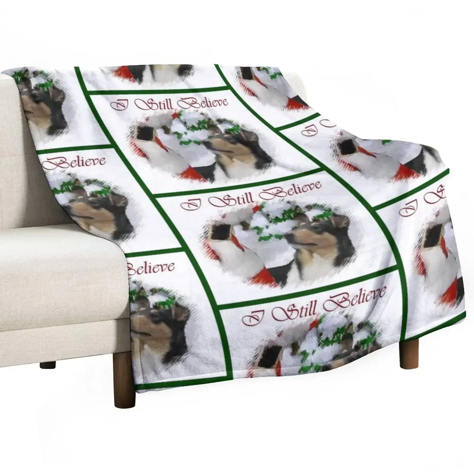 Smooth Collie Christmas Art Gifts Throw Blanket Weighted Sleeping Bag Giant Sofa Cute Plaid Blankets