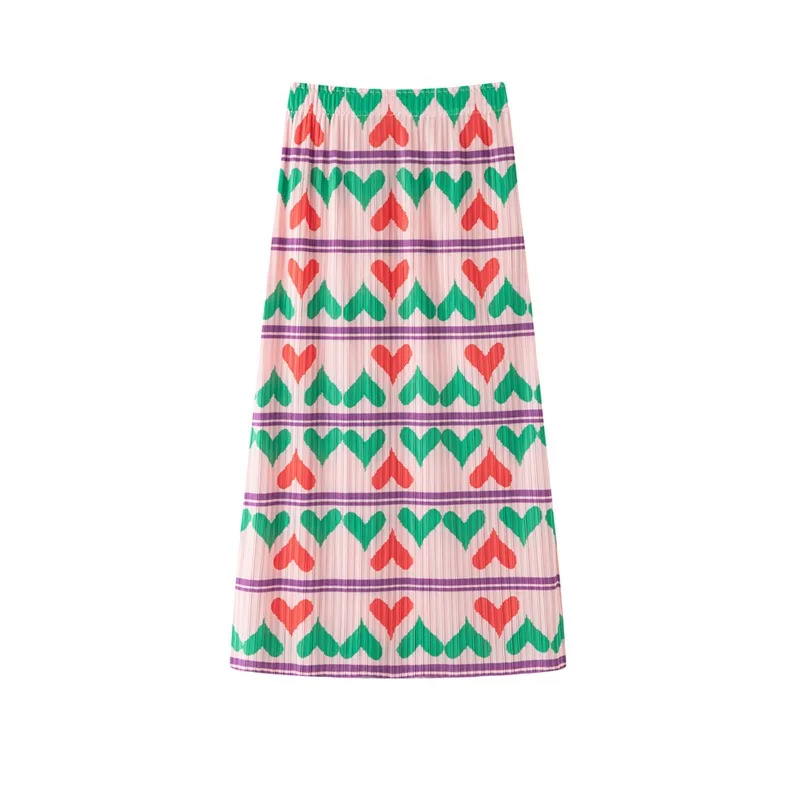 Miyake Pleated Skirt for Women Summer 2026 New Thin Style Japanese Casual Fashion Versatile Straight Pleated Mid-Length Skirt