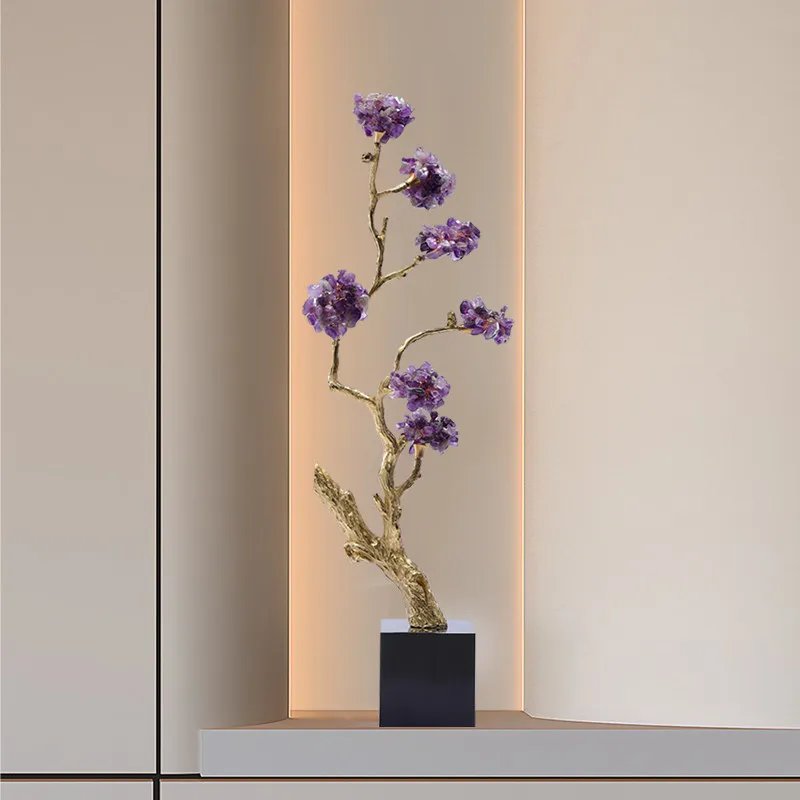 Fortune Tree Lucky Ornament Light Luxury High-end Entry Entrance TV Cabinet Niche High-end Art Ornament