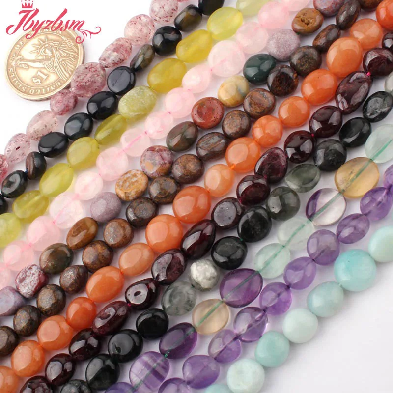 6x11-7x12mm Freeform Garnet Amazonite Fluorite Natural Stone Loose Bead for Needlework DIY Accessories Charms Jewelry Making 15\