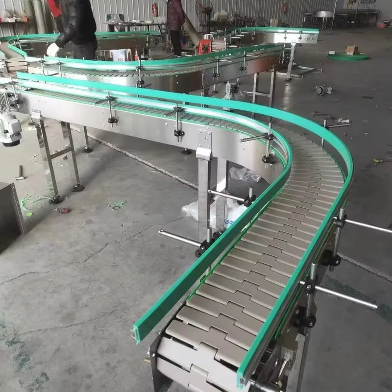 Industry Chain Conveyor Flat Top Belt Conveyor For Food Beverage Delivery Heat Resistant Farm Mining Applicable