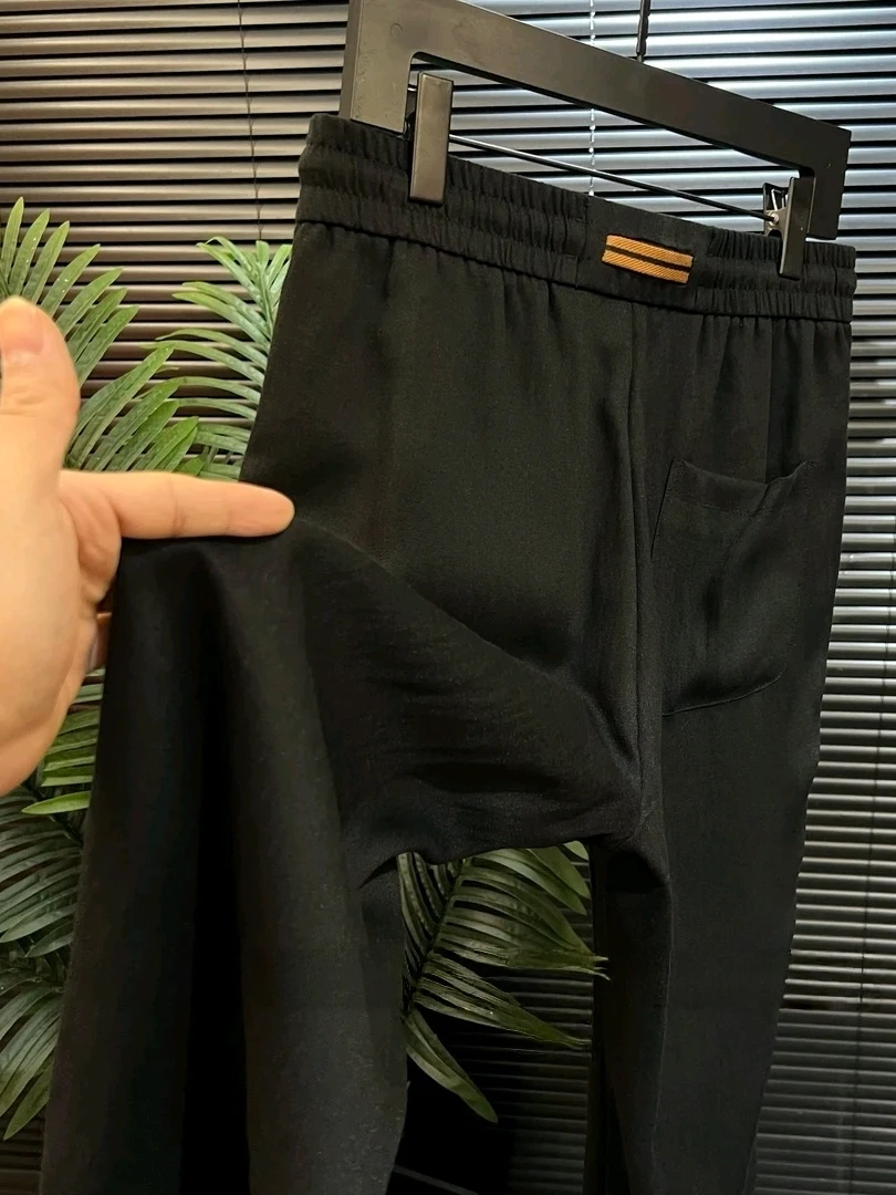 

Новые мужские повседневные брюки на весну-лето: модные, стильные, высококачественные, деловые, прямого кроя, с эластичным поясом