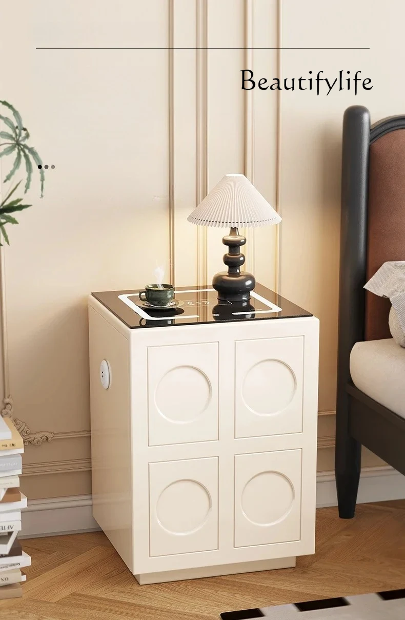 Household anti-theft hidden bedside safe green with large capacity fingerprint password cabinet 65cm