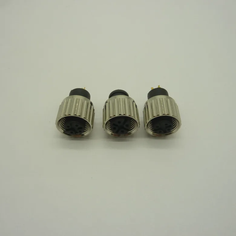 

M12-4P female bare head waterproof connector M12 4-hole bare head injection molded integrated connector Passive Components