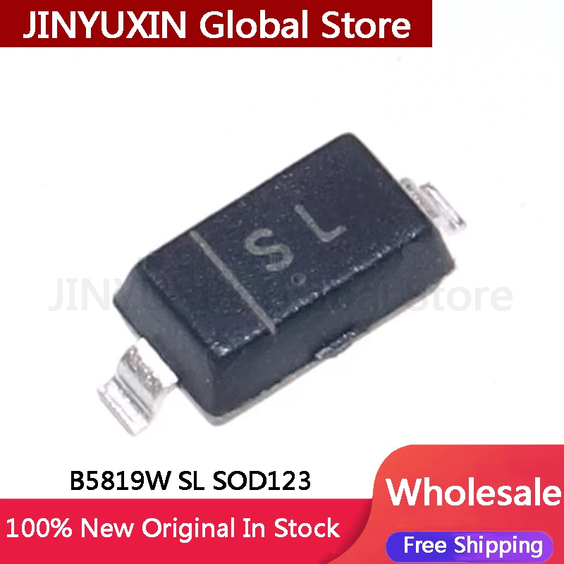 500-1000Pcs B5819W SL SOD123 Schottky diode 1N5819W In Stock Wholesale