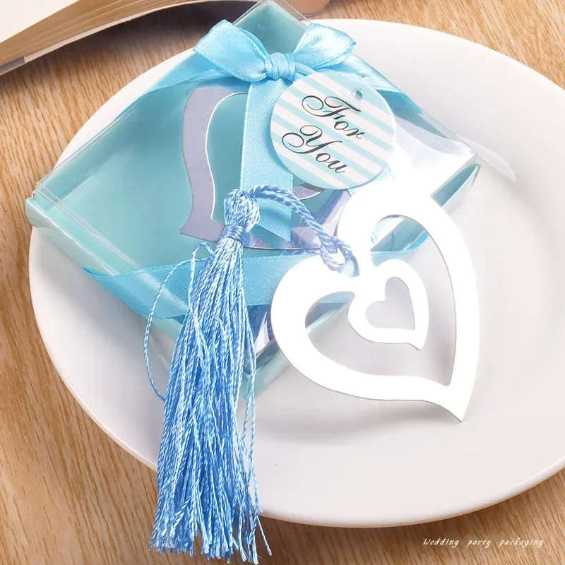 

Металлическая закладка в форме сердца и цветка, закладка в форме сердца для детей, вечерние сувениры, сувениры для детского душа, свадебный подарок и подарок для гостя