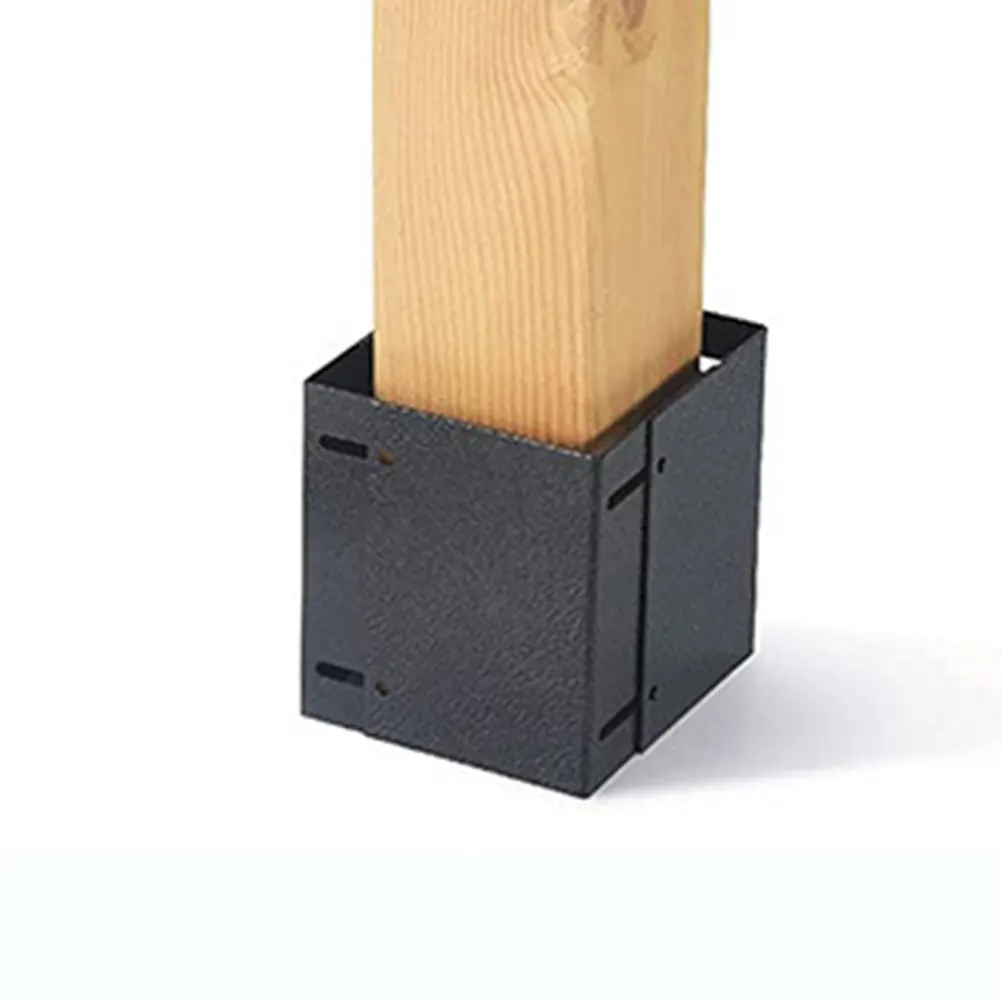 

1 Set Mailbox Base Protector Deck Bracket Replacement Metal Cover Heavy Duty Leveling Feet Sturdy Deck Post Cover For Fence