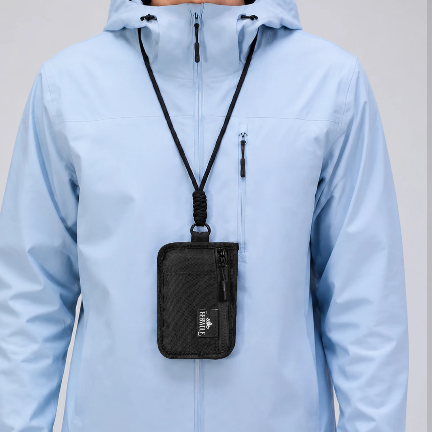 RFID-blockierende Tasche, minimalistisches, verstecktes Reiseportemonnaie für Karten und Bargeld, schlankes, taschendiebstahlsicheres Design – Detail 6
