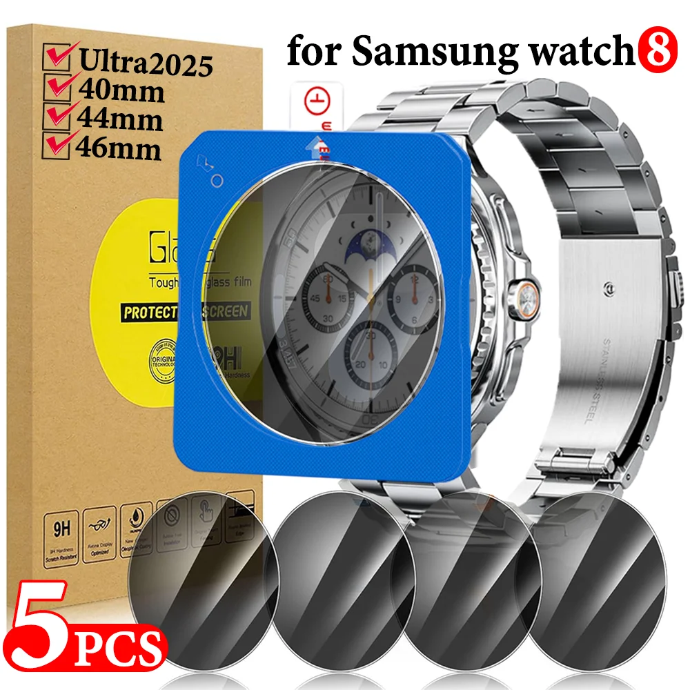 

1-5 шт. закаленное стекло, простая установка, антишпионская пленка для Samsung Galaxy Watch 8, 40, 44 мм, классическая защитная пленка для экрана 46 мм Ultra2025
