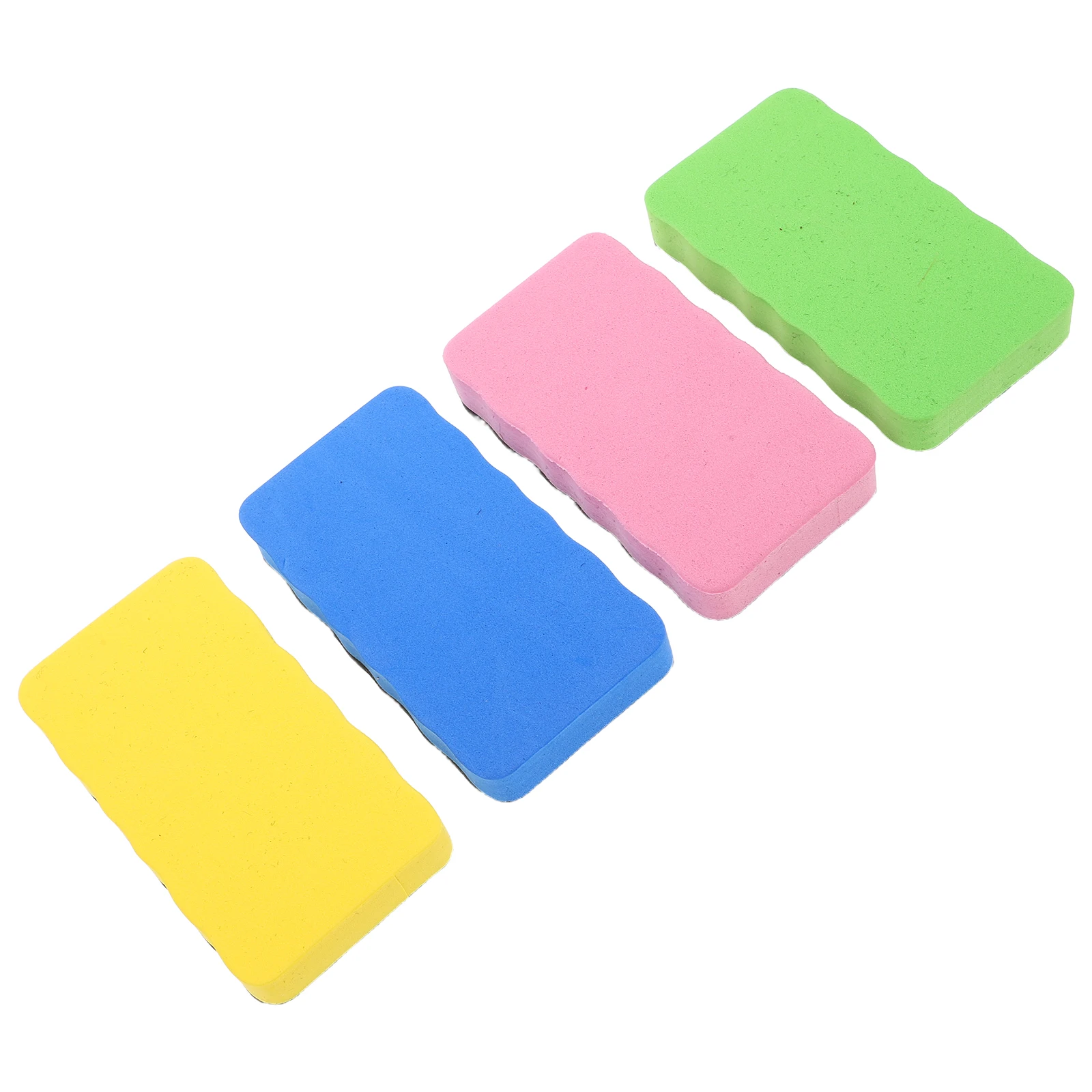 4 Buah Penghapus Papan Tulis Eva Felt Berwarna-warni dengan Magnet untuk Penggunaan di Kelas, Kantor, dan Rumah