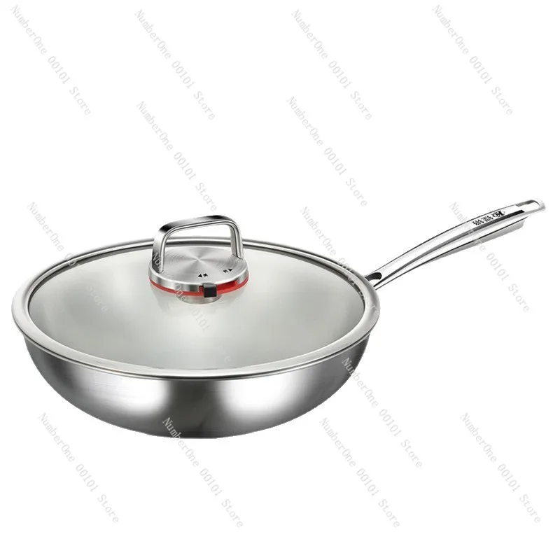 

Wok | 316 stainless steel household non-stick pan, suitable for gas stoves and induction cookers