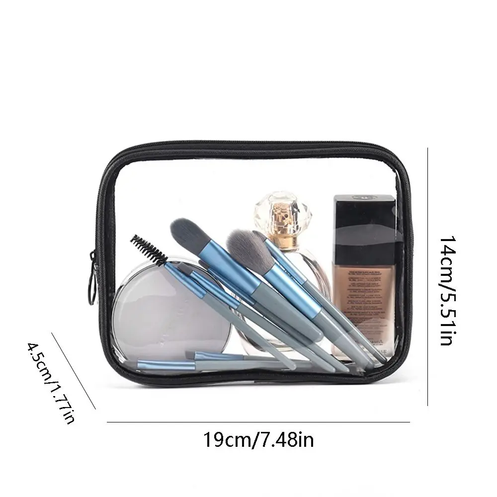 Tragbarer Make-up-Organizer, TPU-Kulturbeutel, Reise-Aufbewahrungstasche mit Reißverschluss, Make-up-Etui, transparente Kosmetiktasche, Badewannenaufbewahrung
