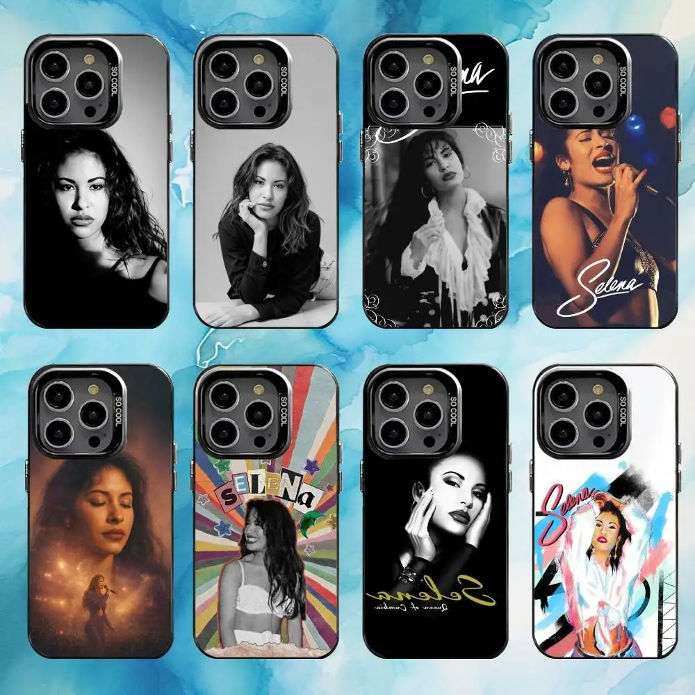 

Singer Selena Quintanilla Phone Case For iPhone17,16,15,14,13,12,11 Plus,Pro Max Black Candy Matte Shockproof Cover