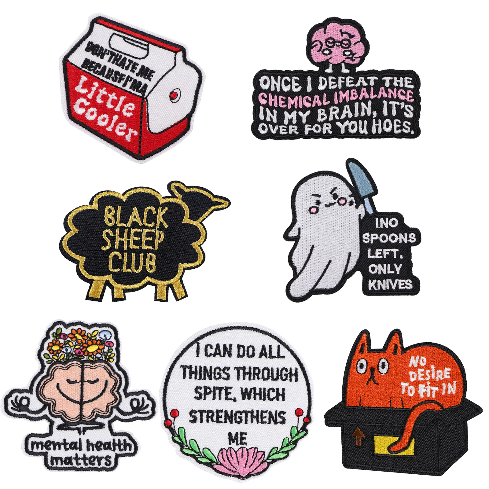 

Quotations Patch Iron On Embroidered Patches For Clothing Thermoadhesive Patches On Backpacks DIY Jackets Stickers For Kids
