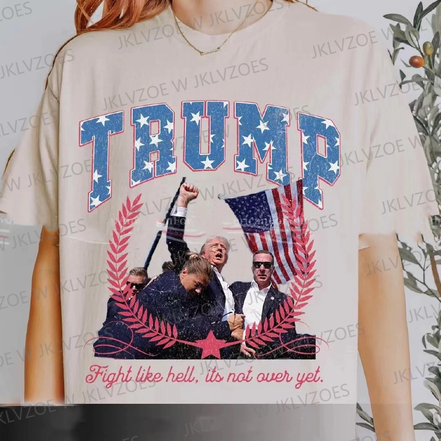 

2024 New Arriavl Trump Sssembly Shoot FIGHT FIGHT FIGHT Design Cotton Shirt