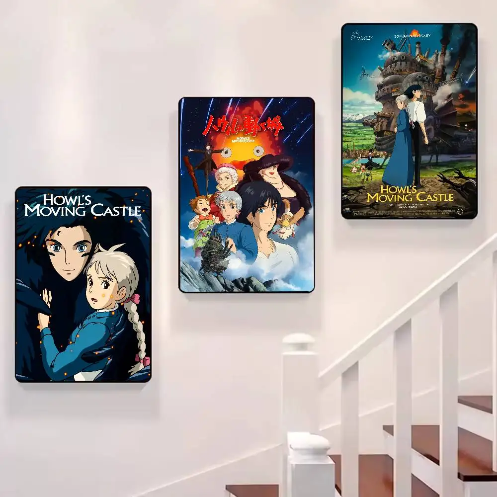 H-Howl's M-Moving C-Castle أنيمي المشارك HD الفن لزجة جدار مقاوم للماء غرفة المعيشة المنزلي غرفة نوم بار الديكور الجمالي