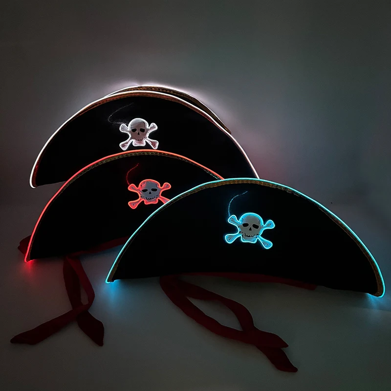 LED Light-Up Pirate Hat & Party Mask – detail image 21