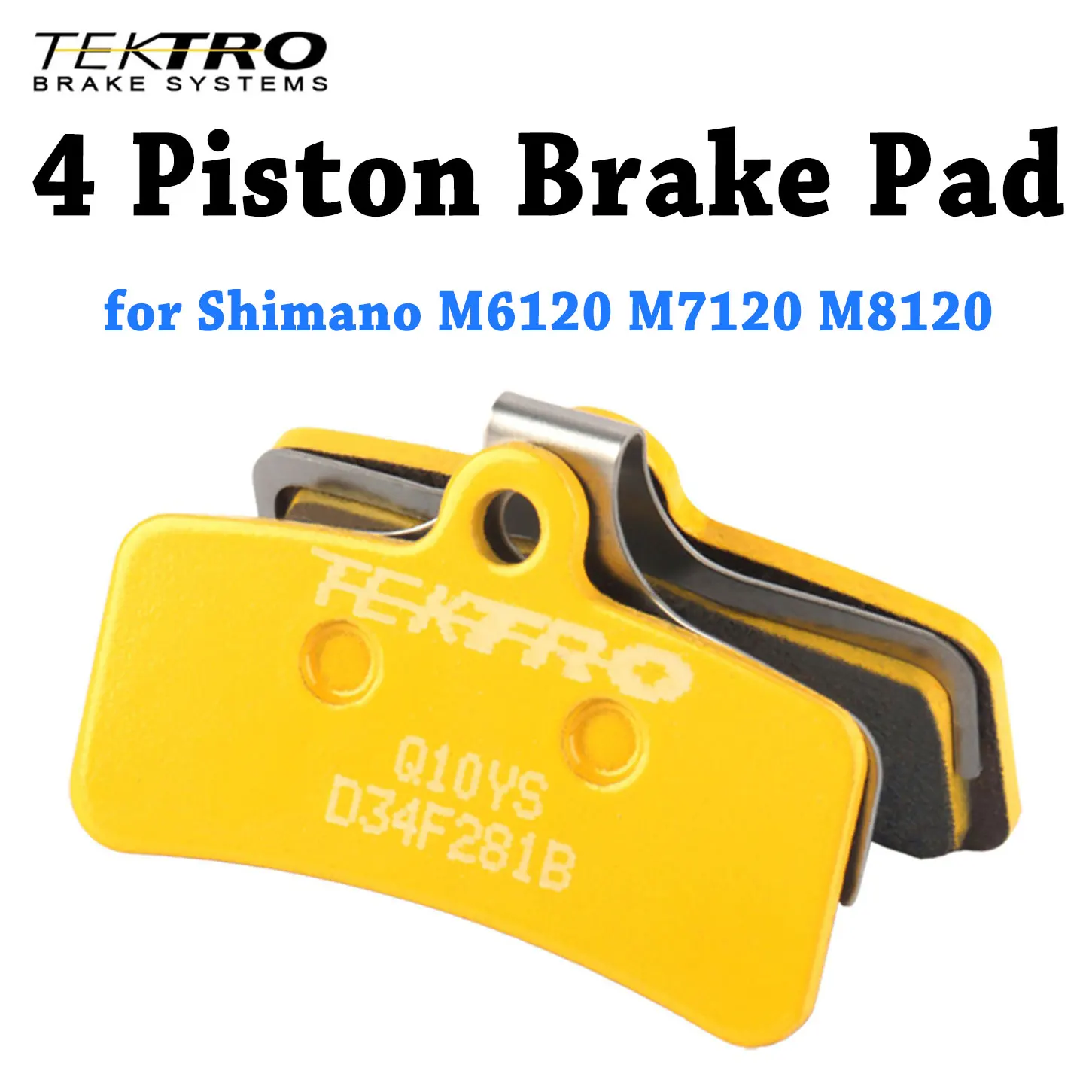 TEKTRO MTB Hydraulic Disc Brake Pad Q10YS 4 Piston Brake Pads Mountain Bike Pads for Shimano M6120 M7120 M8120 M9120 M745 E720