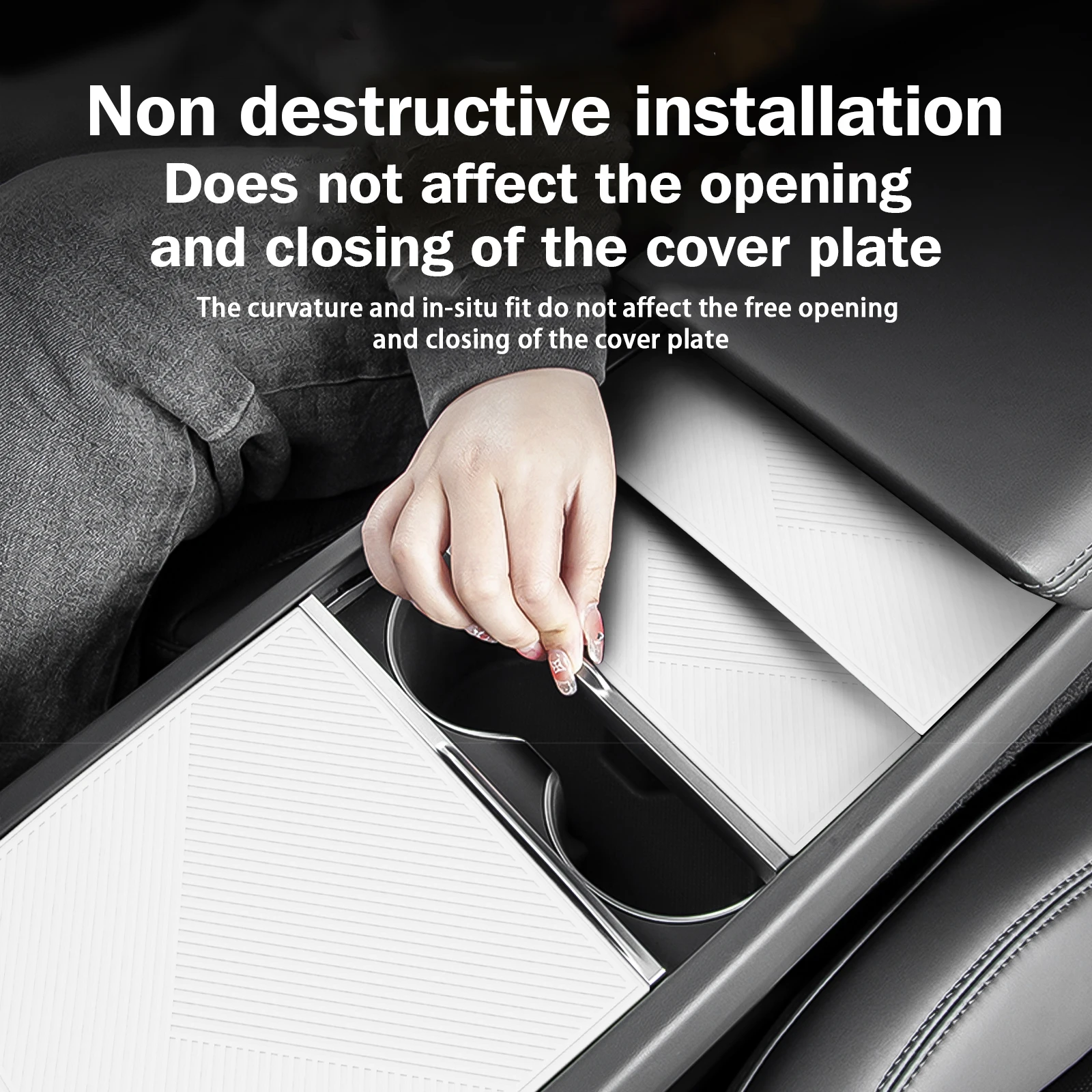 For Tesla Model 3 Y 2025 Central Control Panel Adhesive Free Sticker Upgrade Electrostatic Adsorption Console Protector