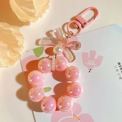 Love candy  bows Lanyard for IPhone Anti-Lost Bracelet for Samsung Mobile Phone Case Wrist Strap Car Keychain Cute Phone Charm