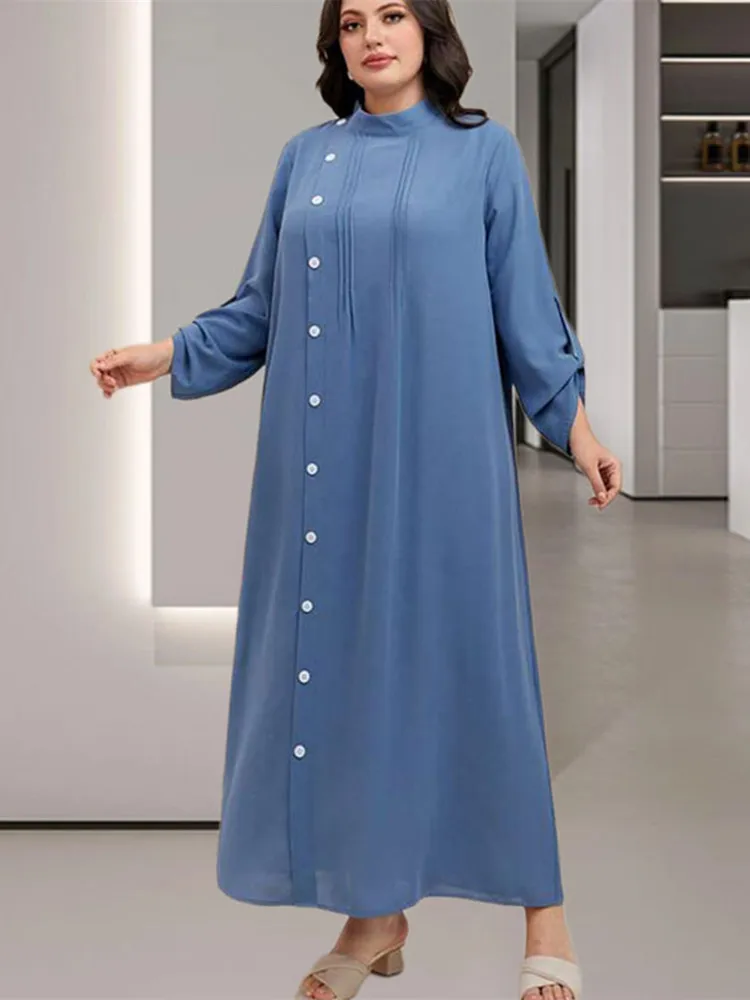 

Plus Size Long Dress Muslim Women Abaya Dubai Modest Dresses 2023 Morocco Abayas Islam Kaftan Robe Vestidos Mussulmanos Ramadan