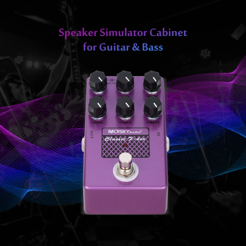 MOSKYaudio CLASSIC F-DER Speaker Simulator Cabinet Simulator Guitar Effect Pedal Speakers Simulation for Bass Guitar Accessories