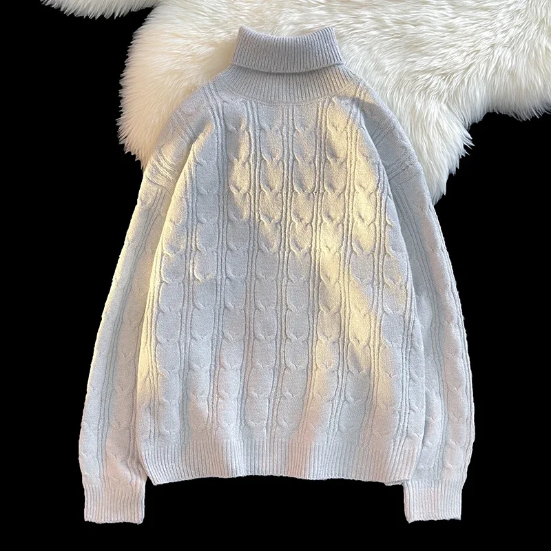 

Пуловер, пальто, повседневная мягкая водолазка, толстовка с длинными рукавами, толстый теплый свитер, вязаная куртка в рубчик, мужская винтажная верхняя одежда, кардиган