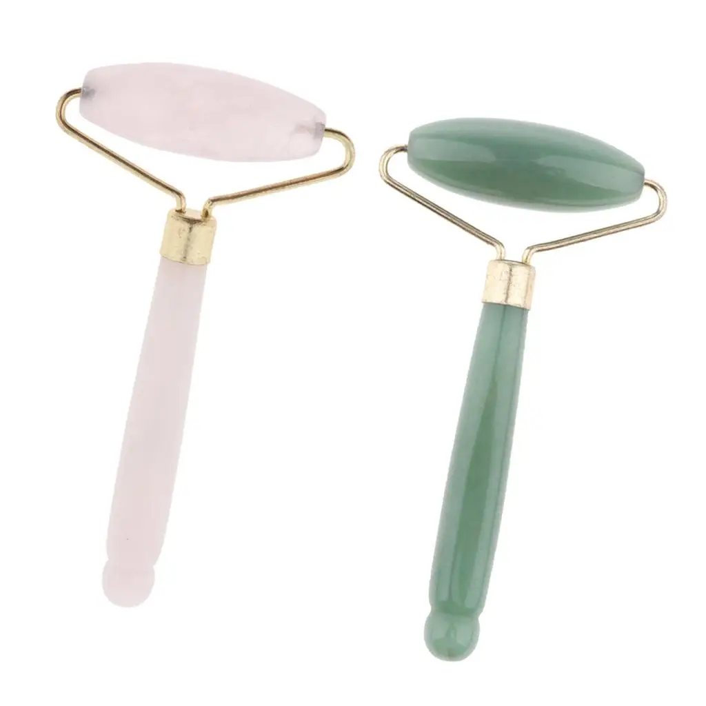 Natural Jade Facial Roller neck and back Massage Tool - Reducing Under The Eyes