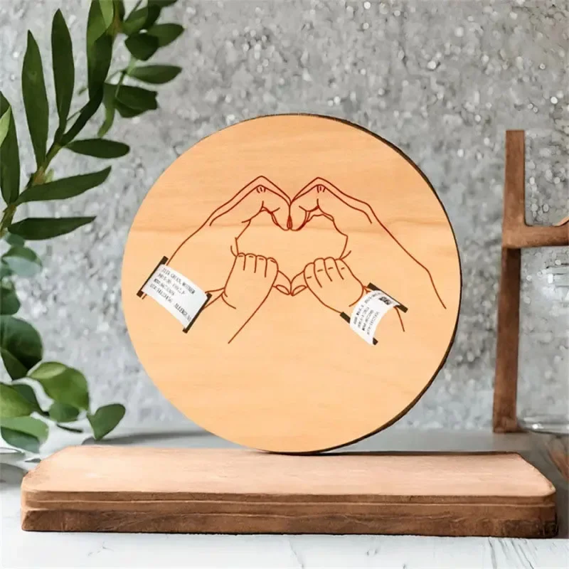 Newborn Hospital Engraved Keepsake Holder Personalized Baby Gift Memorial Pregnancy Wristband For Mother's Day & Father's Day