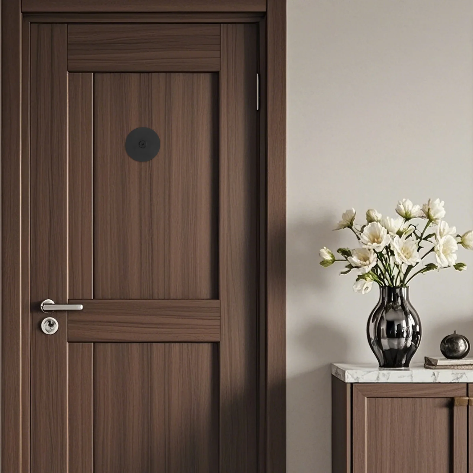 Zestaw Osłonki na Otwór na Zamek ze Stali Nierdzewnej 2.6\\\\\\\" Okrągła Metalowa Zaślepka na Otwór na Zamek do Drzwi Wejściowych, Zabezpieczenie Drzwi, Osłona na Gałkę Drzwi, Elementy Montażowe