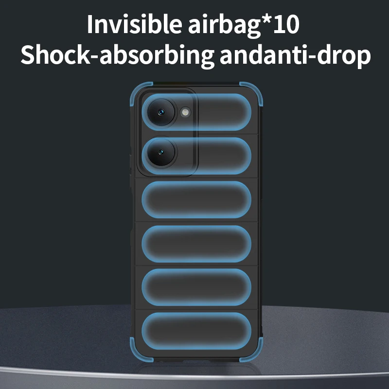 Per VIVO Y03 Y58 Y38 Y28S Y28 Y27 Y78 Y78 Plus Antiurto e Anticaduta 360 °   Custodia per telefono All-Inclusive Soft Feel con obiettivo Airbag