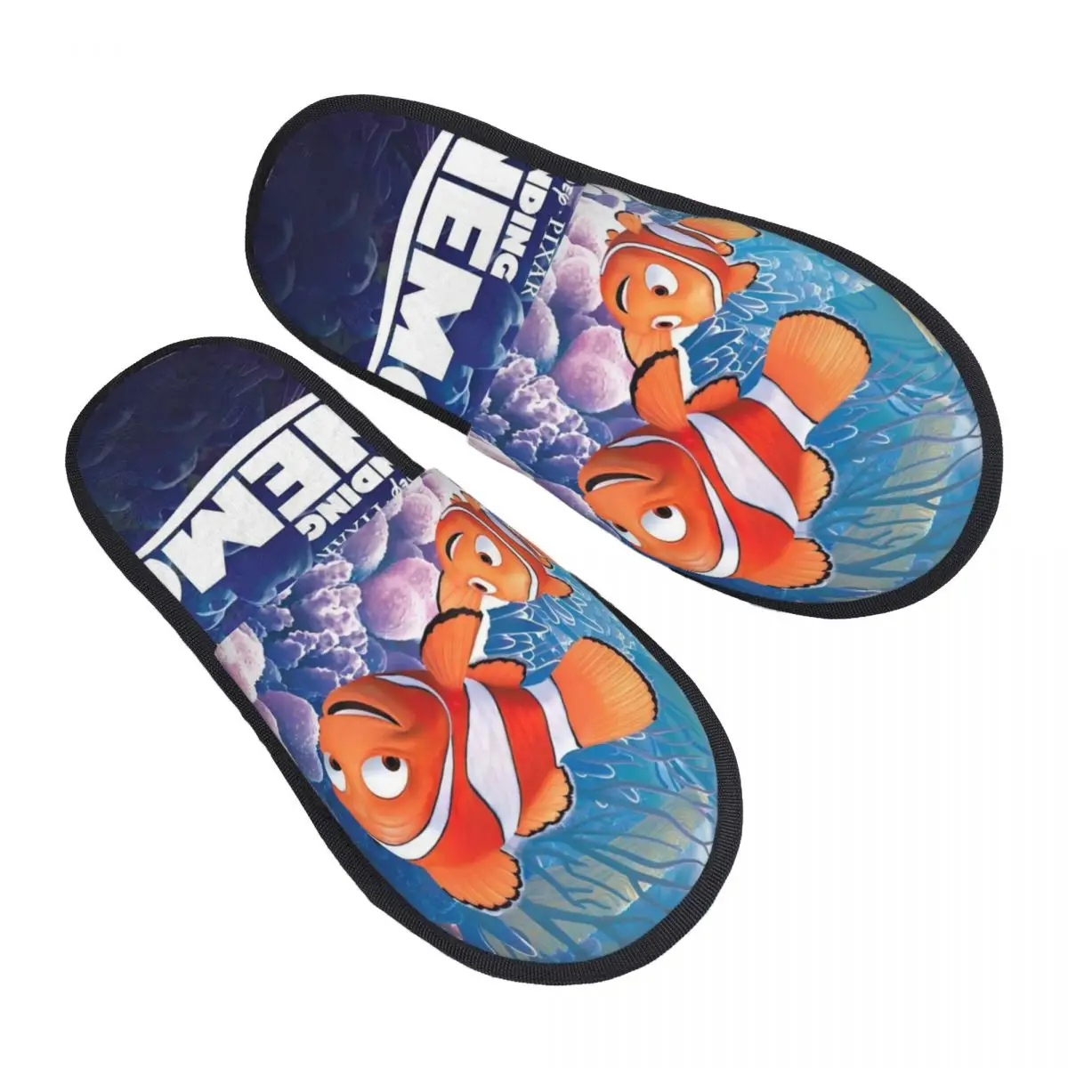 

Custom Print Women Finding Nemo House Slippers Cozy Warm Adventure Cartoons Memory Foam Fluffy Slipper Indoor Outdoor Shoes
