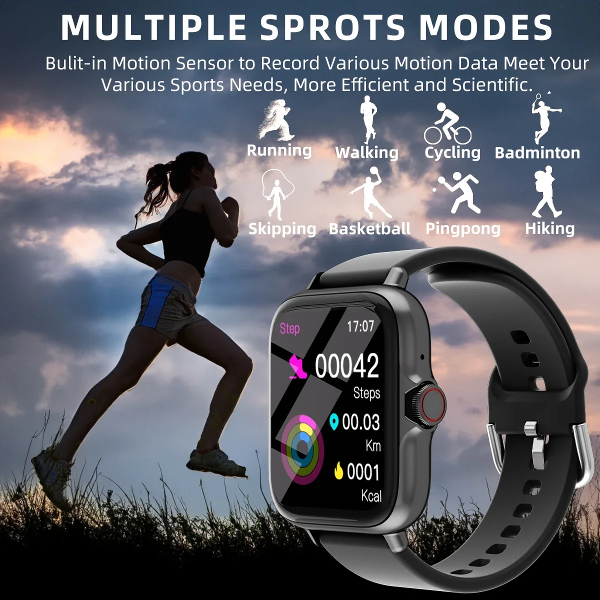 

for Xiaomi Sports Waterproof Smart Watch with Message Answer Sleep Monitoring Pedometer Information Alerts For iPhone Android